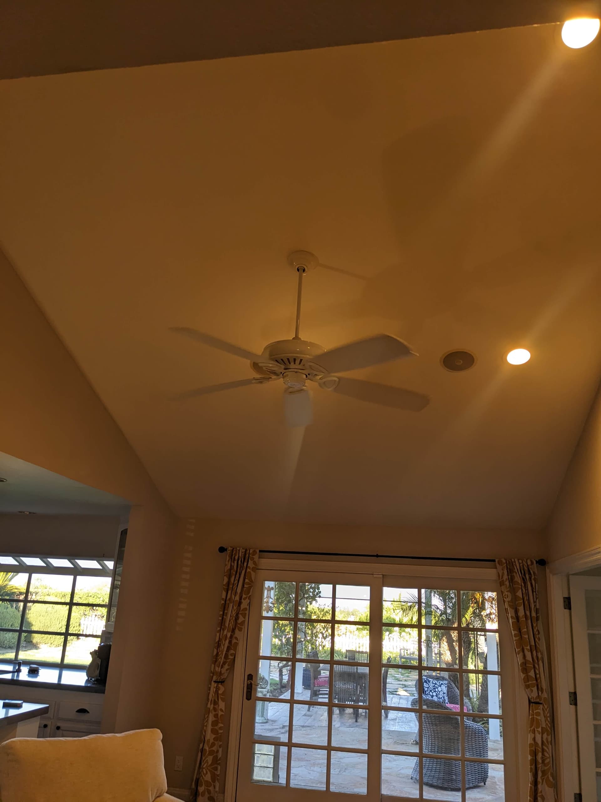 Completed ceiling fan installation in Los Angeles residence