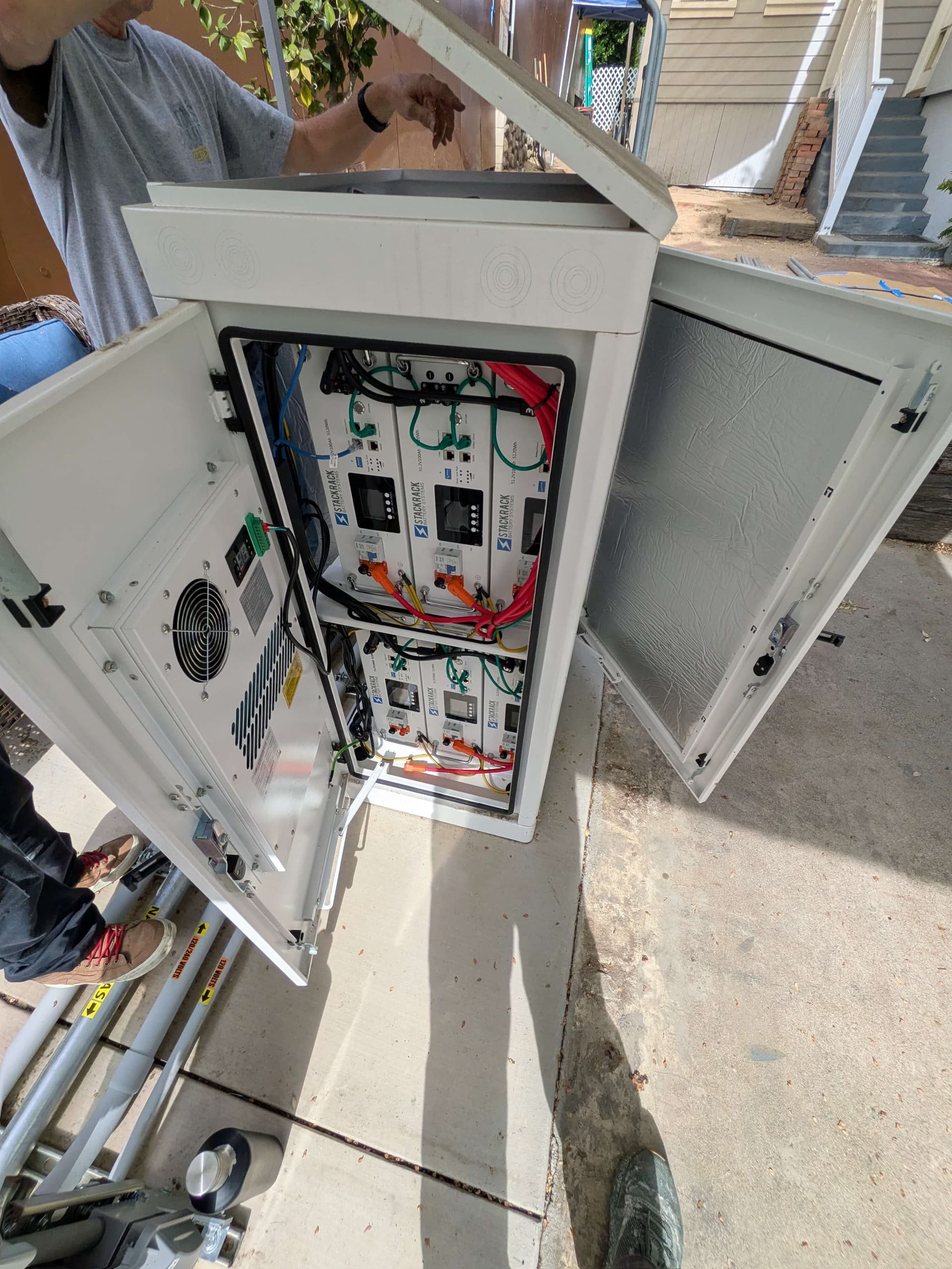 Home battery storage modules for solar energy backup system