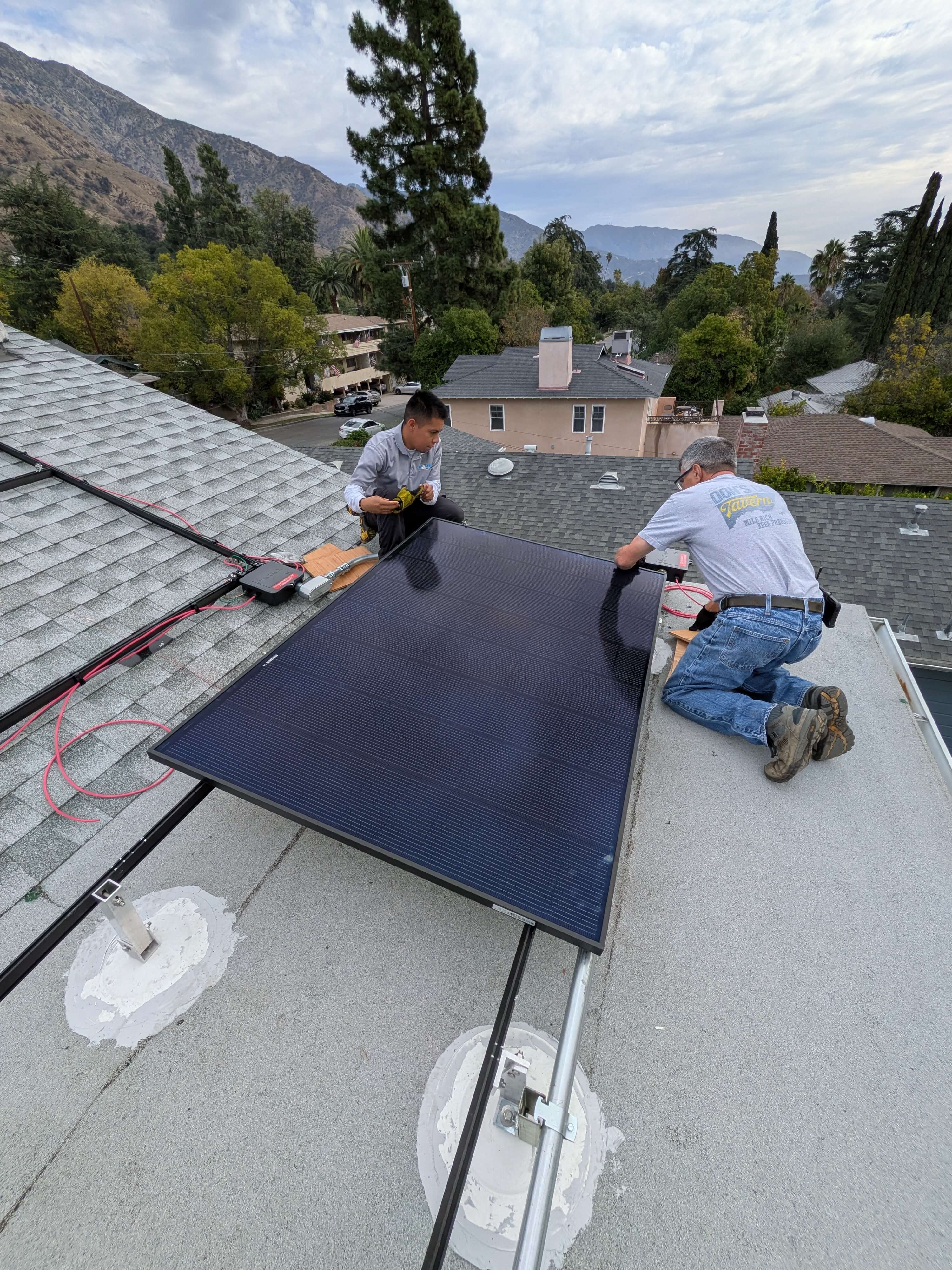 Complete 19-Panel Solar Installation with Stackrack Battery in Sierra Madre, CA