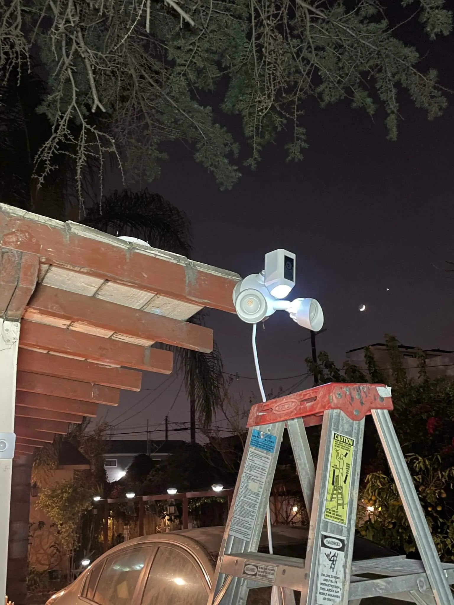 Ring security camera installation by smart home electrician in Los Angeles
