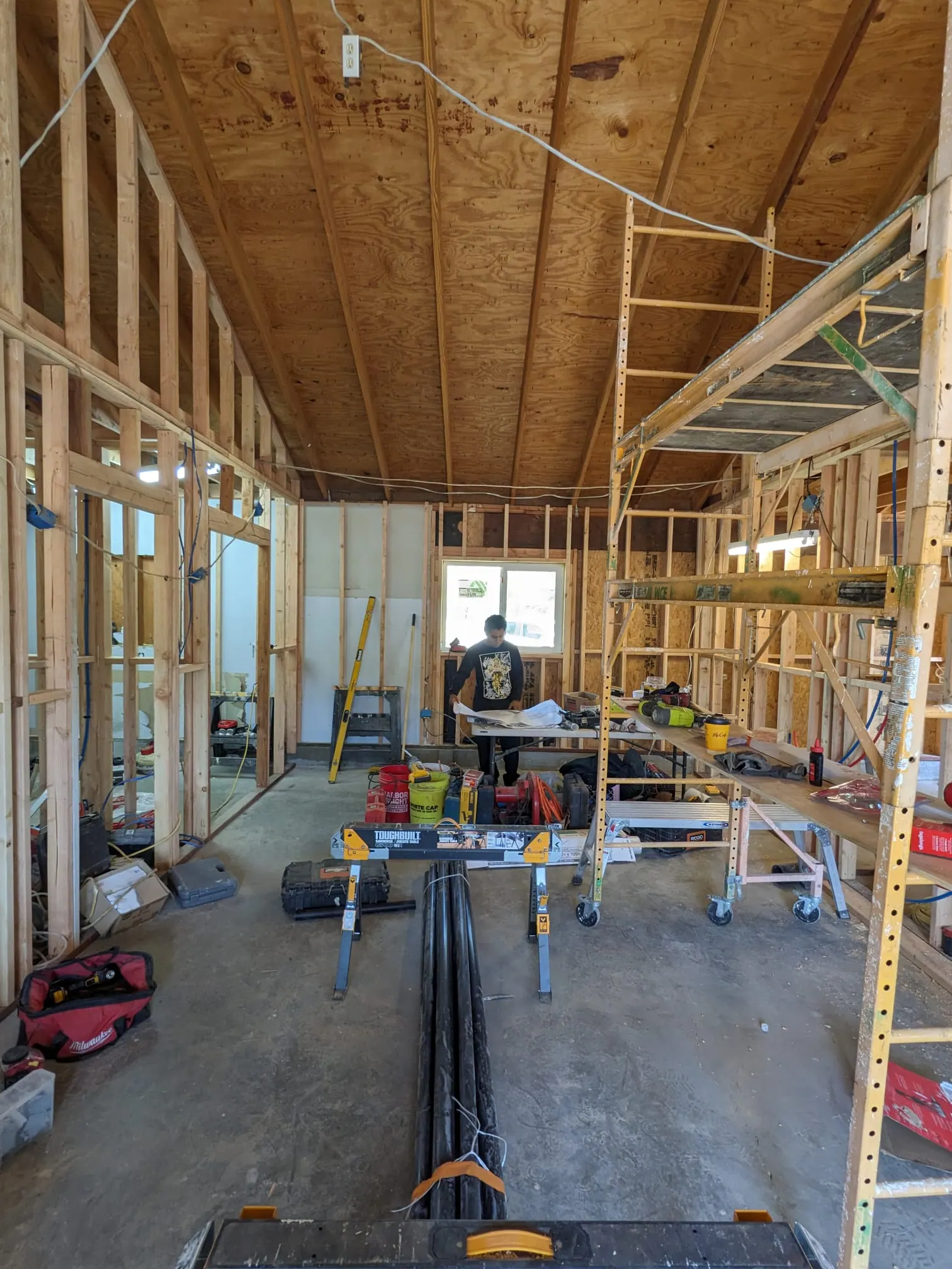 ADU electrical wiring before drywall installation in Los Angeles