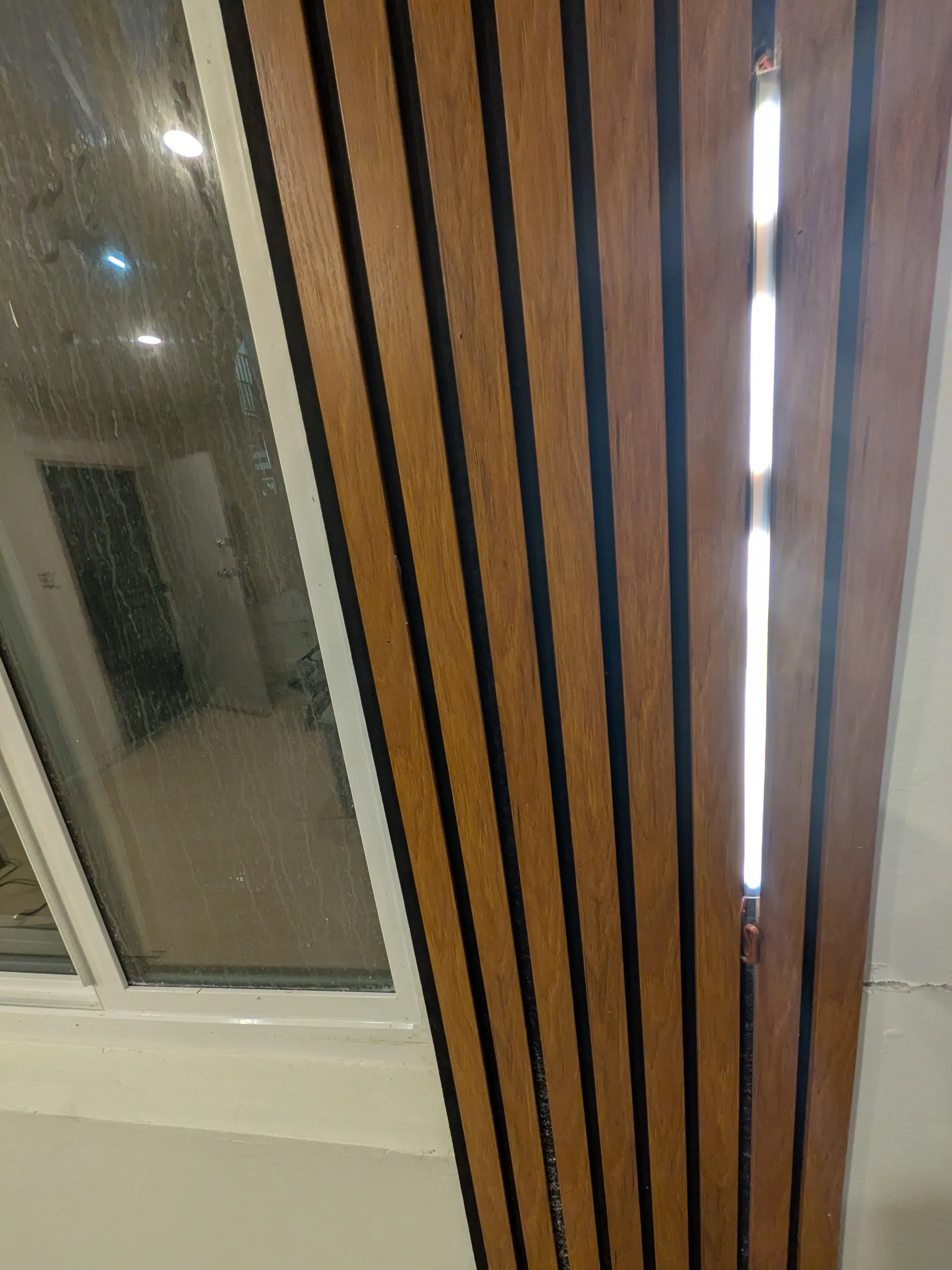 Wall LED accent strip light installed in Los Angeles home — daytime view