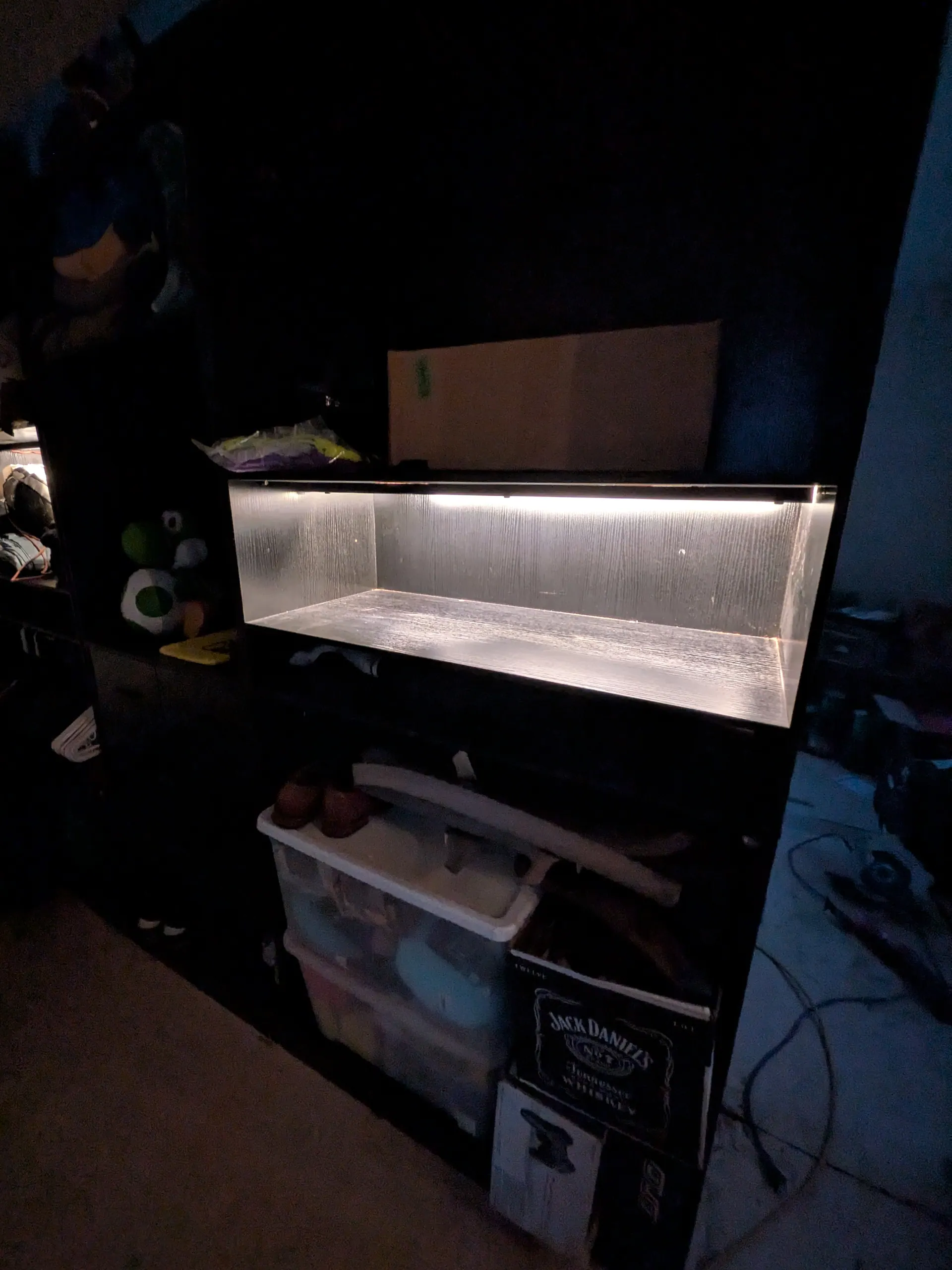 LED strip light installation inside a closet by licensed electrician in Los Angeles
